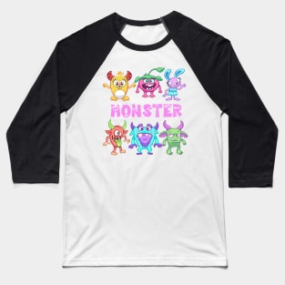 Cute monster family Baseball T-Shirt